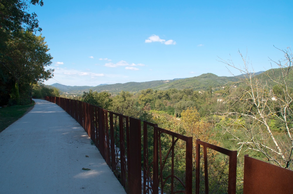 pad van de fiets- en wandelroute La Dolce Via in de Ardèche