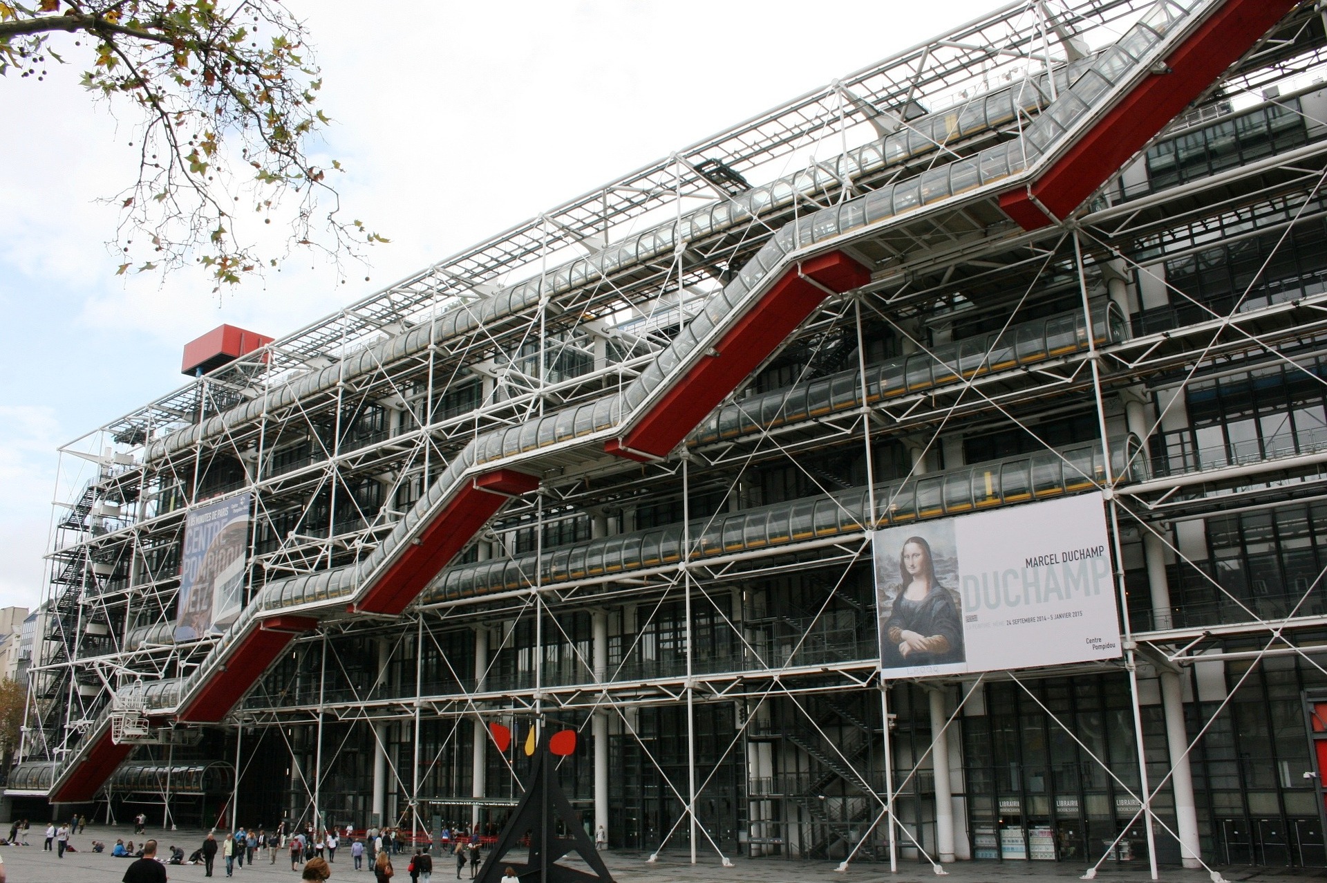 het culturele centrum Centre Pompidou van buitenaf gezien