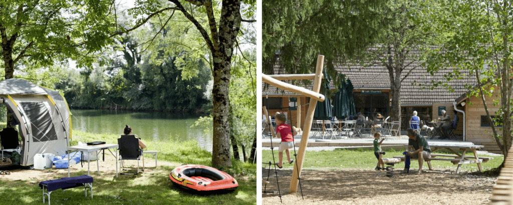 Huttopia La Plage Blanche, campings in de jura