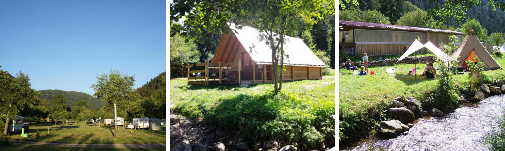 Camping La Vologne glampings Vogezen, Glamping vakanties in de Vogezen