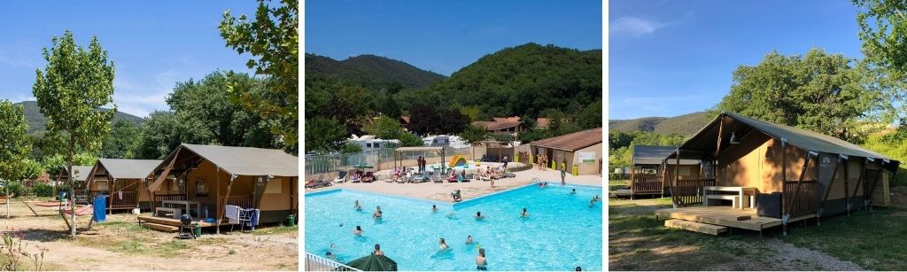 Camping La Garenne, glamping safaritenten ardèche