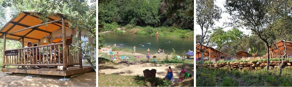 Camping La Vallee Verte, glamping safaritenten ardèche