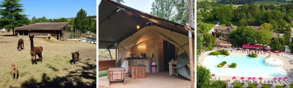 Castel le Camp de Florence, Safaritenten op de leukste campings in Frankrijk