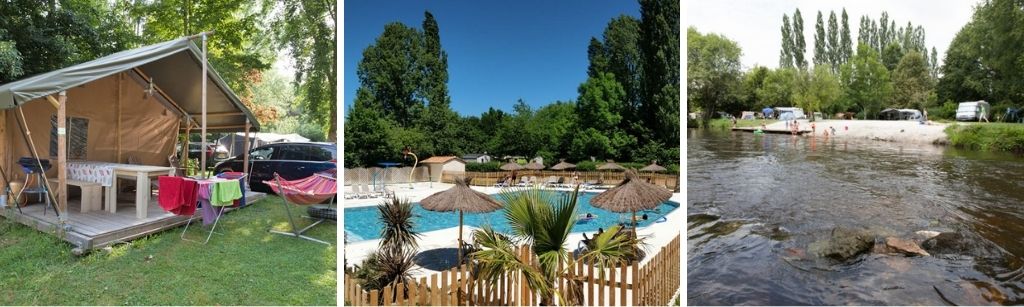 Camping Brantome Peyrelevade, glamping safaritenten Dordogne