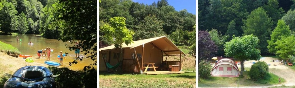Camping La Chatonniere, glamping safaritenten Dordogne
