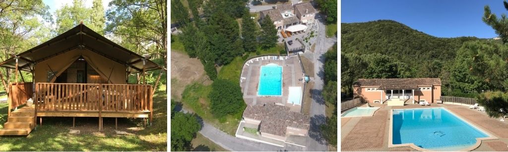 Camping Le Gallo Romain, glamping safaritenten Drôme