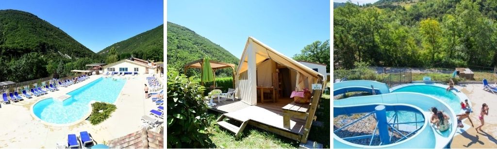 Camping Sites et Paysages La Source du Jabron, glamping safaritenten Drôme