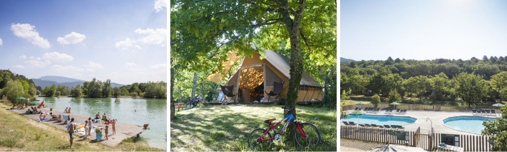 Village Huttopia Dieulefit, glamping safaritenten Drôme