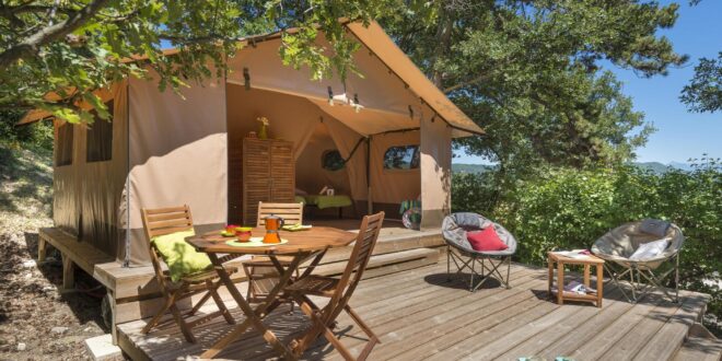 camping les bastets uitgelicht, glamping safaritenten Drôme