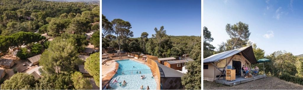 Camping Huttopia Foret de Janas, glamping safaritenten Provence