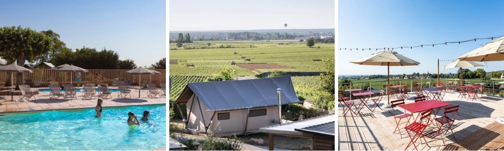 Camping Huttopia Meursault, glamping en safaritenten in de Bourgogne