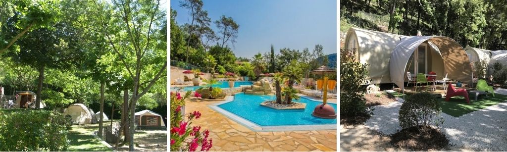 Camping Sites et Paysages Les Pinedes, glamping Côte d'Azur