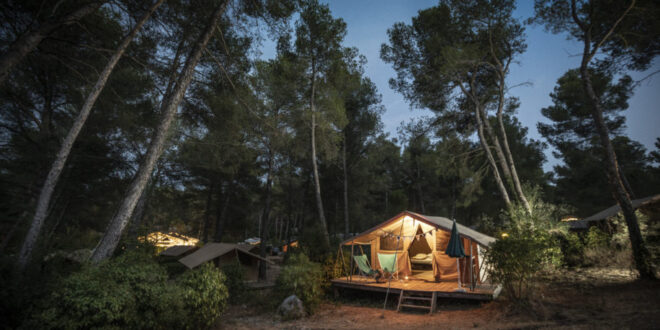 huttopia camping fontvieille 3, glamping safaritenten Provence