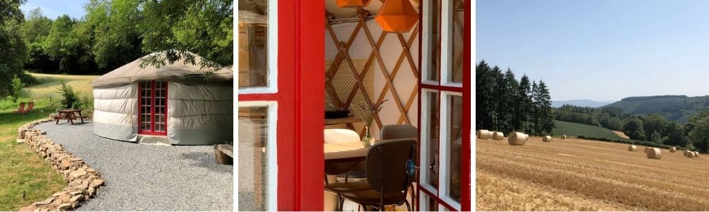 yurt in cusse en morvan bourgogne, glamping en safaritenten in de Bourgogne