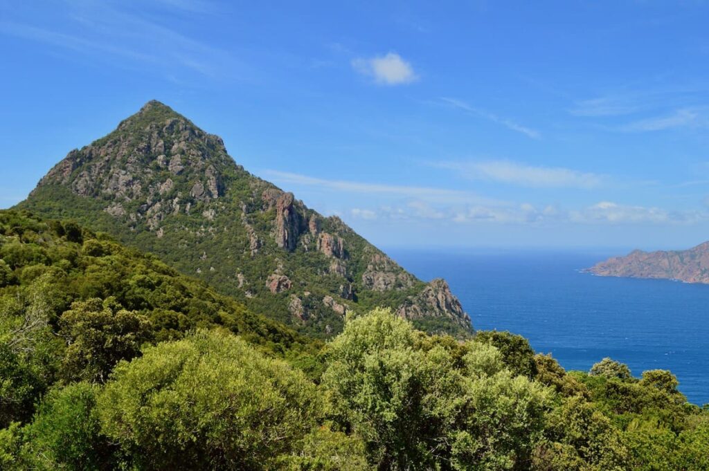 Col de la Croix berg en zee Corisca pvf, corsica