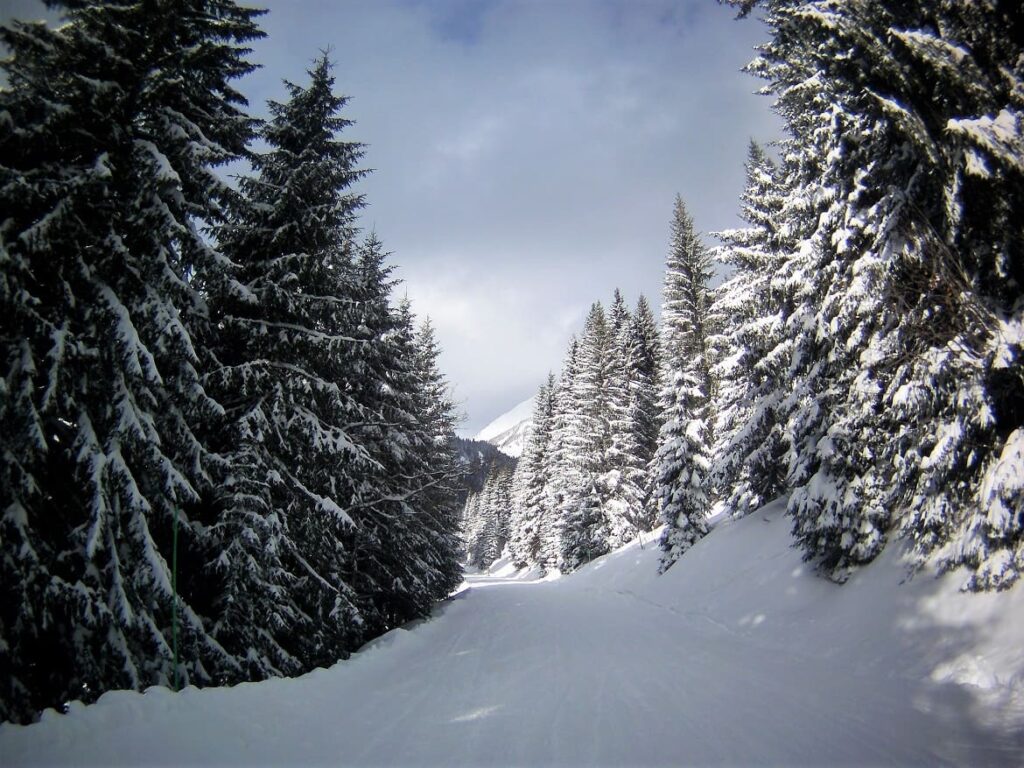 Besneeuwde bergen Chatel PVF, Les Portes du Soleil