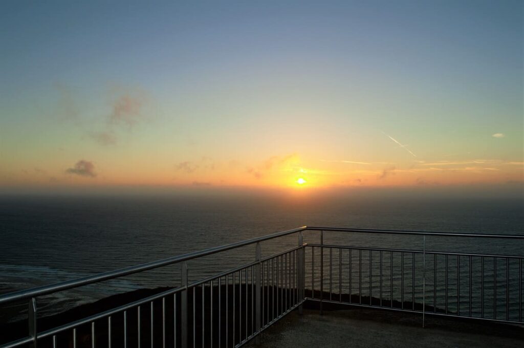 Cap Blanc Nez uitzicht zonsondergang pvf, wandelen langs de Opaalkust