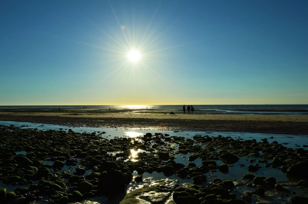 Cap Blanc Nez zonsondergang pvf, wandelen langs de Opaalkust