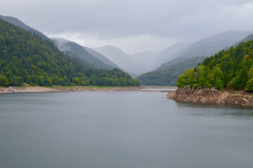 Lac de Kruth uitzicht Route des Cretes Vogezen PvF, route des cretes vogezen