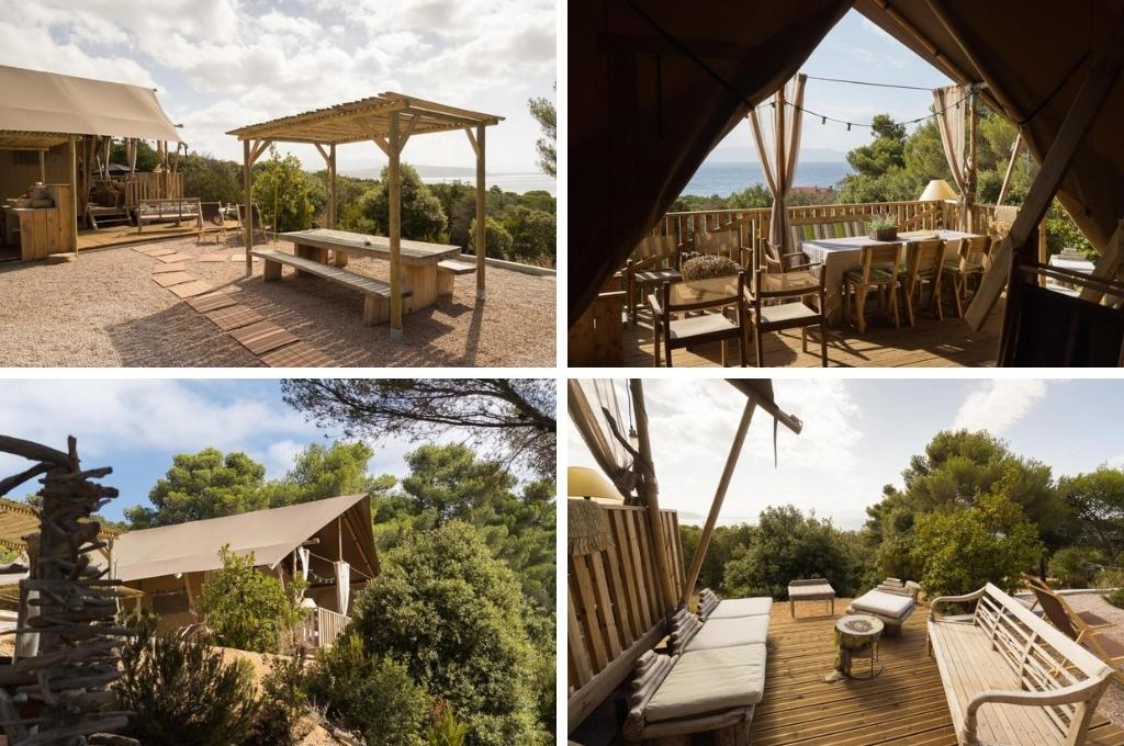 lodgetent coti chiavari corsica 1, glamping & safaritenten op Corsica