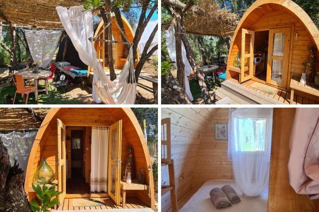 pod in carbuccia corscia 1, glamping & safaritenten op Corsica