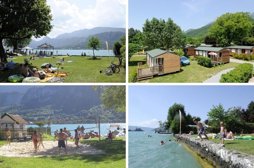 camping la chapelle saint claude annecy, campings meer van Annecy