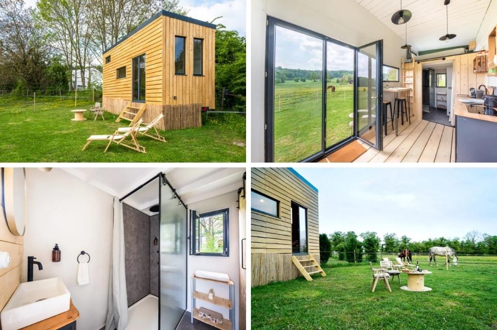 natuurhuisje chambly tiny house bijzonder overnachten, tiny house noord Frankrijk