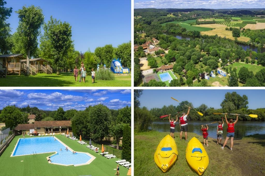 rivier camping le beau rivage dordogne, campings Dordogne aan rivier
