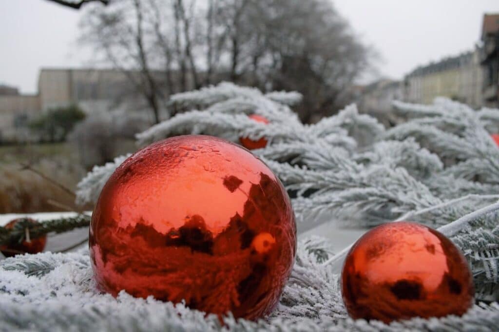 Kerstversiering in Colmar