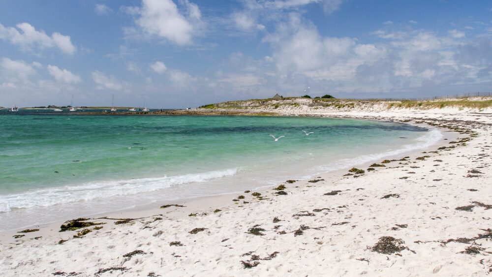 Plage de Ille Saint Nicolas Glenan Archipel 1165170619 edited, stranden in Bretagne