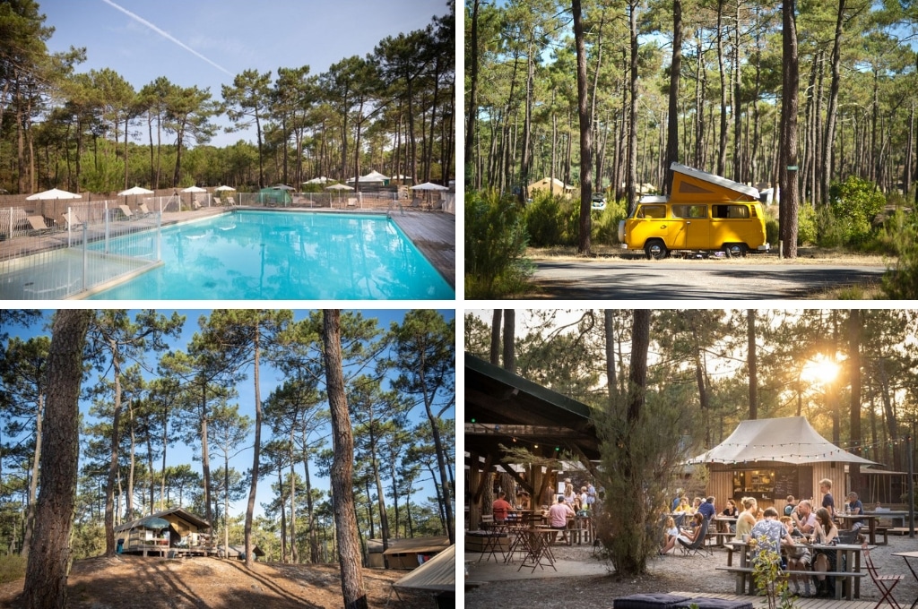 Camping Huttopia Lac de Carcans Girond, camping Gironde