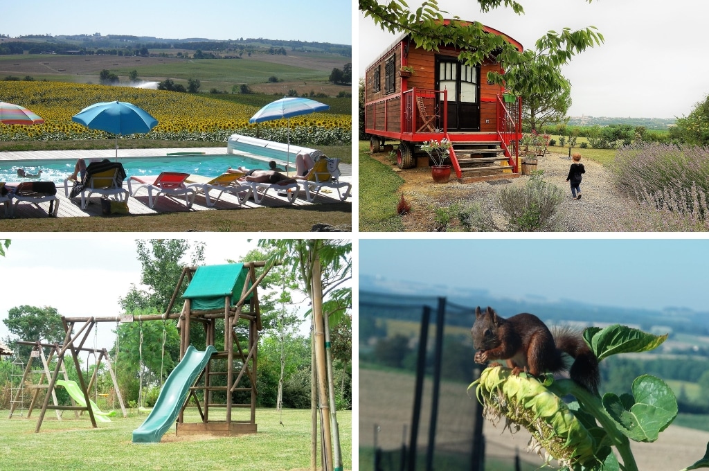 Domaine Des Cadets De Gascogne collage, minicamping Frankrijk