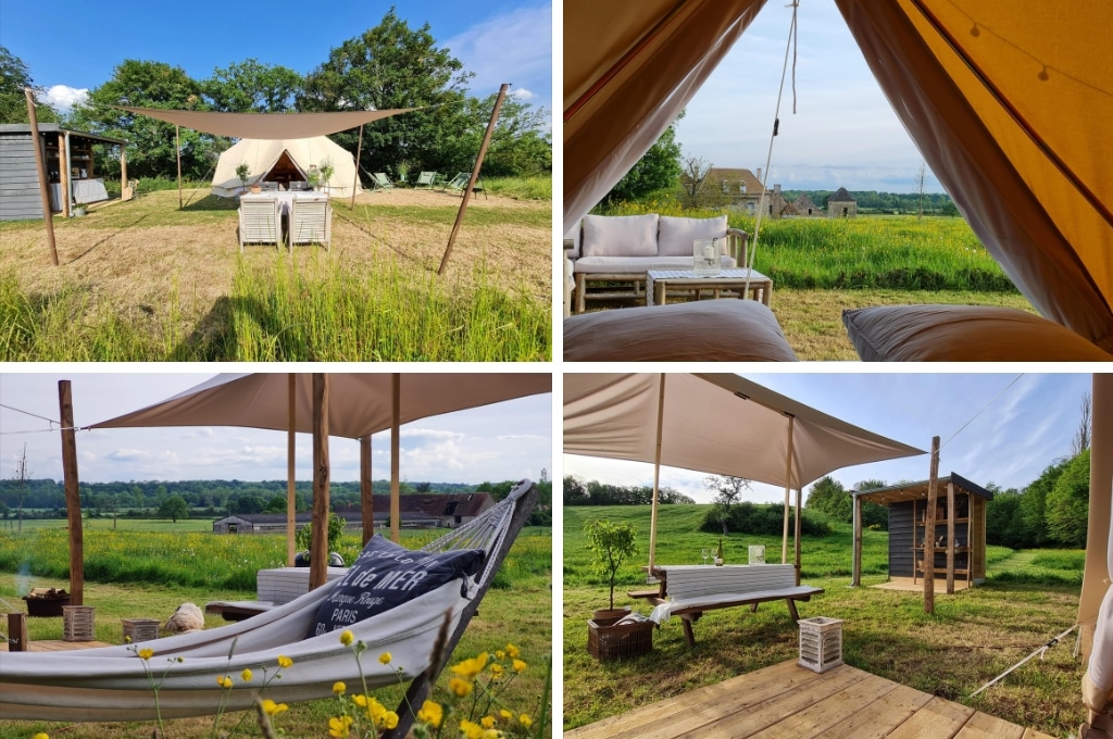 Chateau De Paraize Livry Natuurhuisje Glamping Tent, Zininfrankrijk.nl