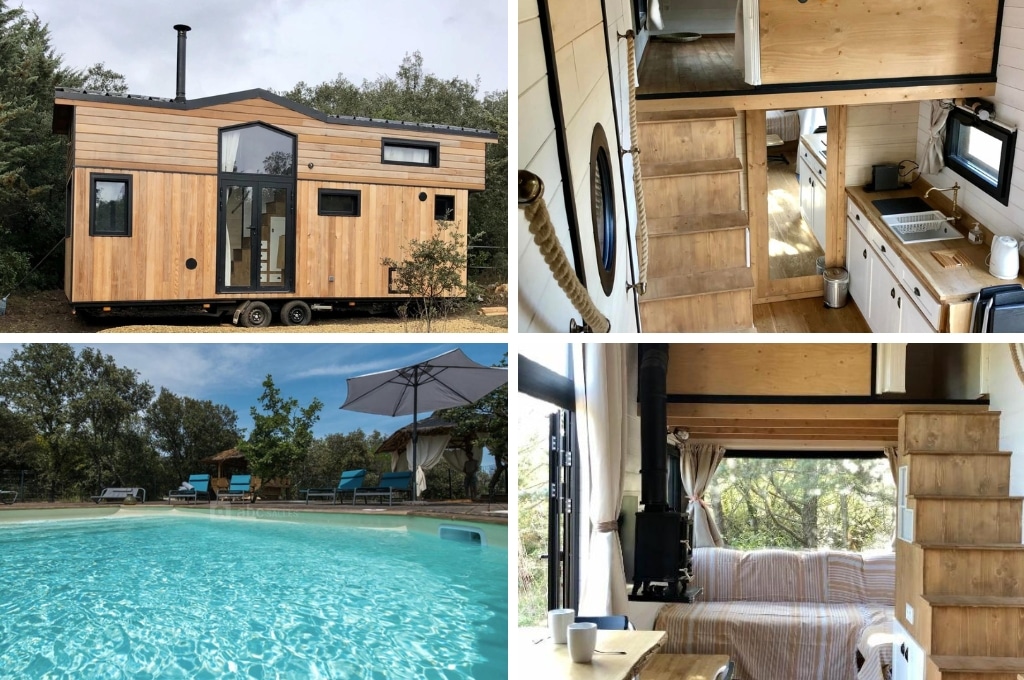 tiny house Sauve met zwembad zuid frankrijk, tiny houses in Zuid-Frankrijk
