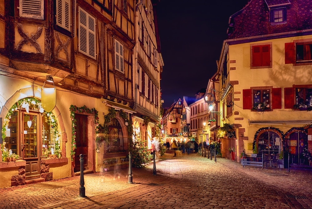 Kaysersberg Kerstmarkt Elzas Shutterstock 783667837, Zininfrankrijk.nl