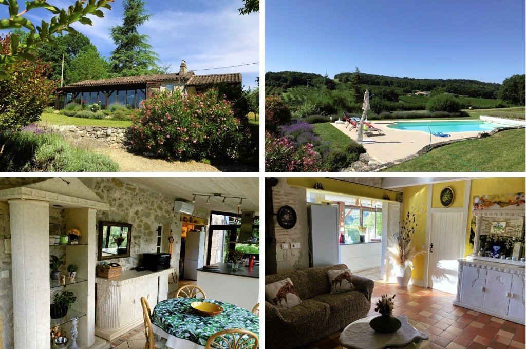Natuurhuisje in Monflanquin, Natuurhuisjes in Zuid-Frankrijk met zwembad