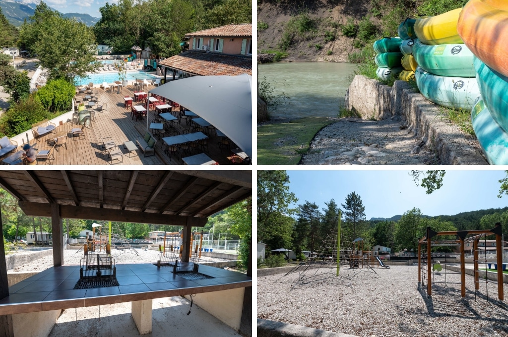 Camping La Pinede die, Camping Drôme aan rivier