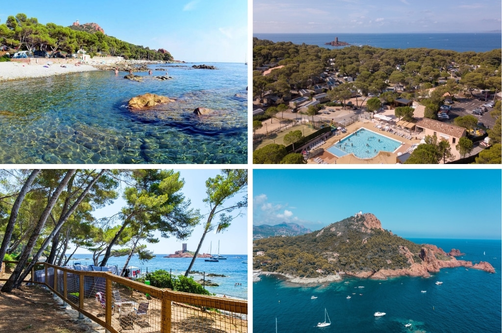 Camping La Plage du Dramont saint raphael, Côte d'Azur
