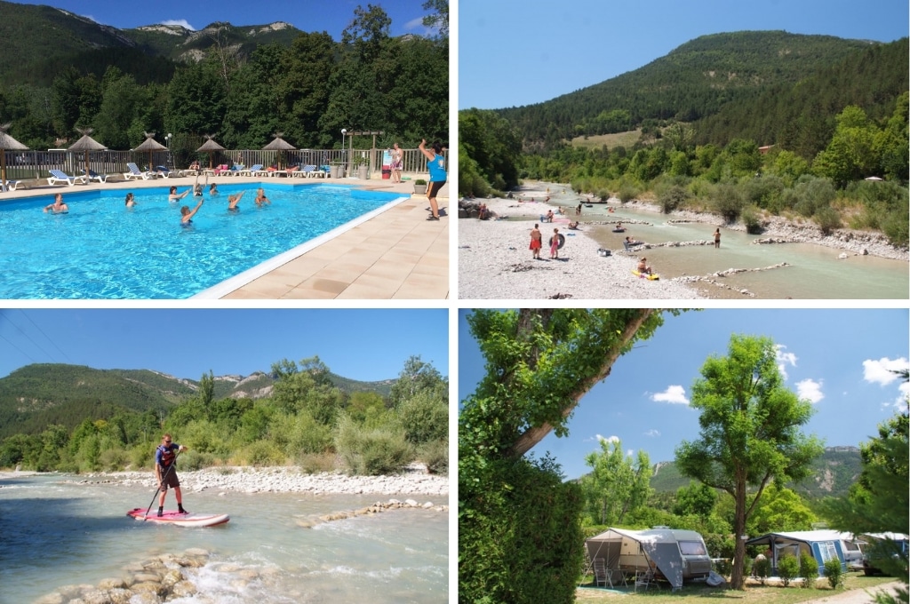 Camping Le Glandasse drome, Camping Drôme aan rivier