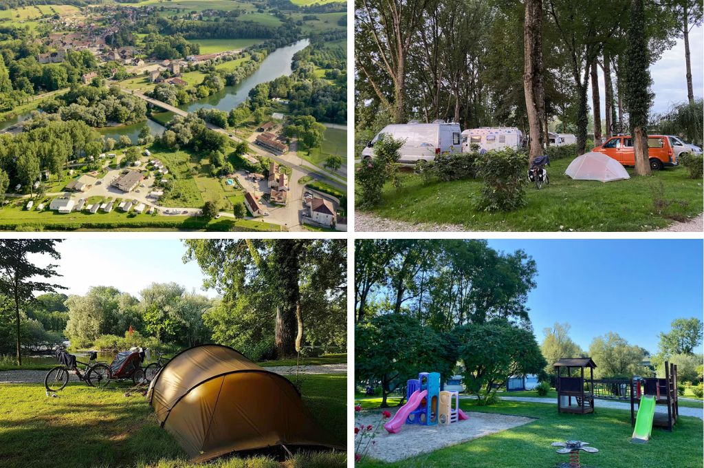 Camping de LIle, kleine en middelgrote campings in de Jura