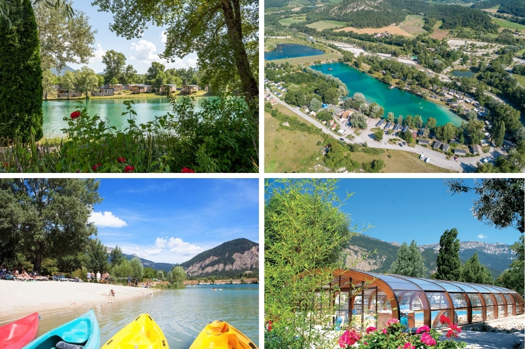 camping koawa le lac bleu drome, campings aan een rivier in de Drôme