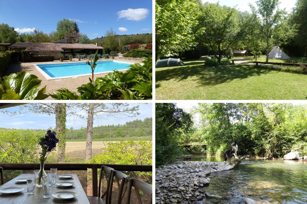 camping la vaugelette drome, campings aan een rivier in de Drôme