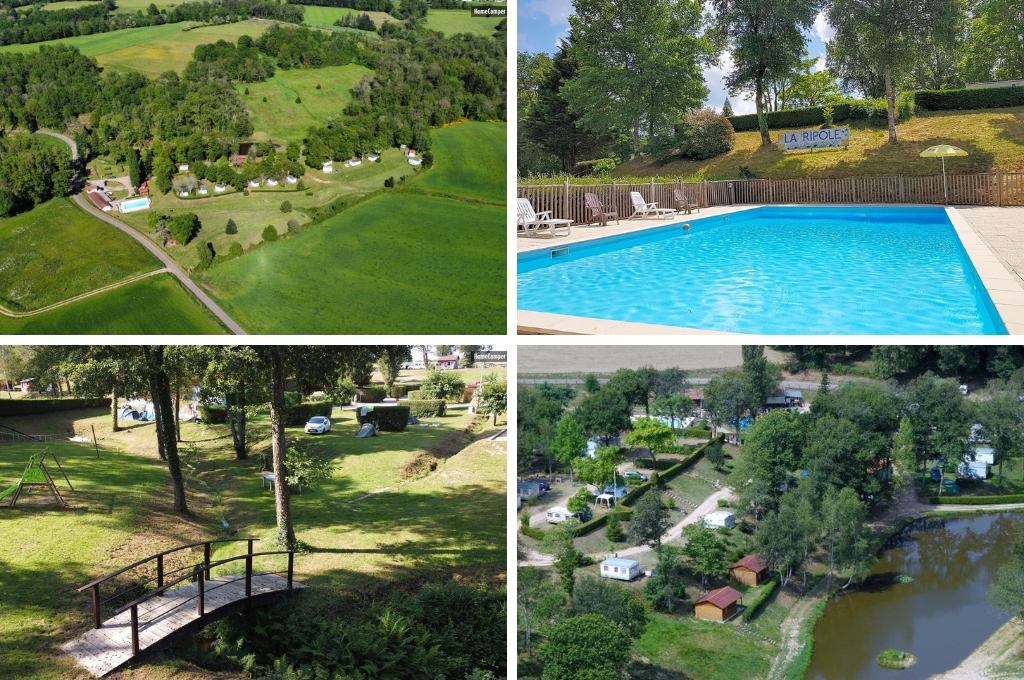 Camping La Ripole kleine camping frankrijk aan meer, kleine campings aan een meer in Frankrijk