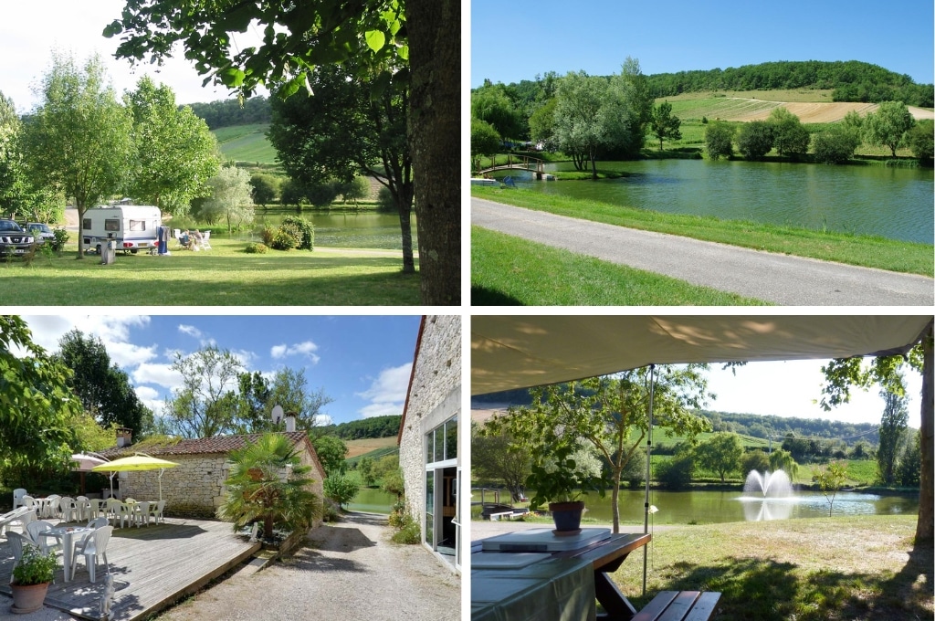 Camping Le Pouchou kleine camping aan meer, kleine campings aan een meer in Frankrijk