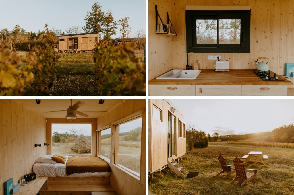 Tiny house in Les Riceys, bijzonder overnachten in de Champagnestreek