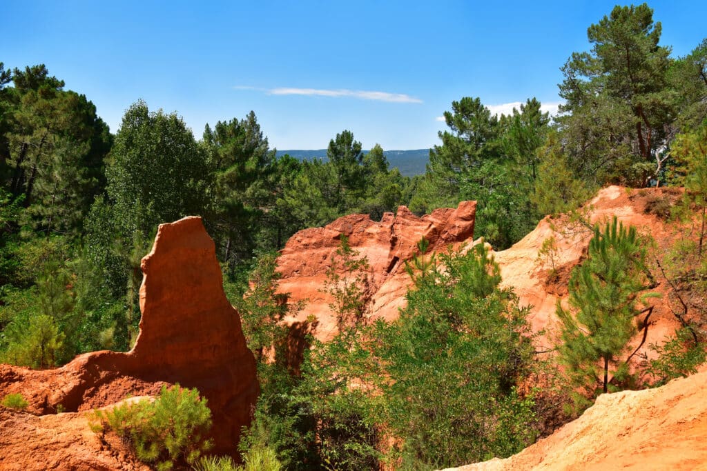 Sentier des Ocres in Roussillon, wandelen in de vaucluse