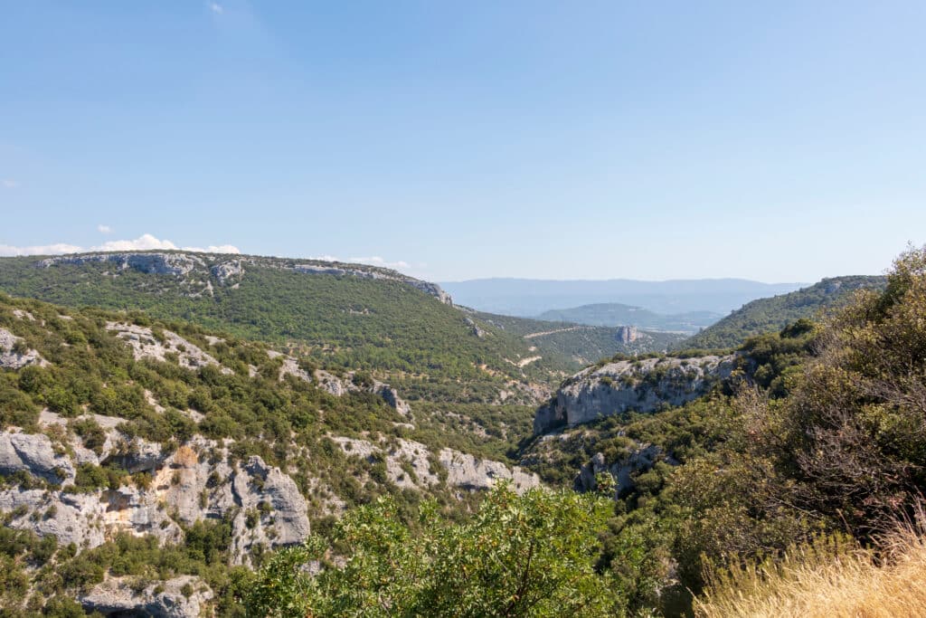 UItzicht op Gorges de la Nesque, wandelen in de vaucluse